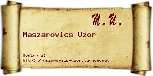 Maszarovics Uzor névjegykártya